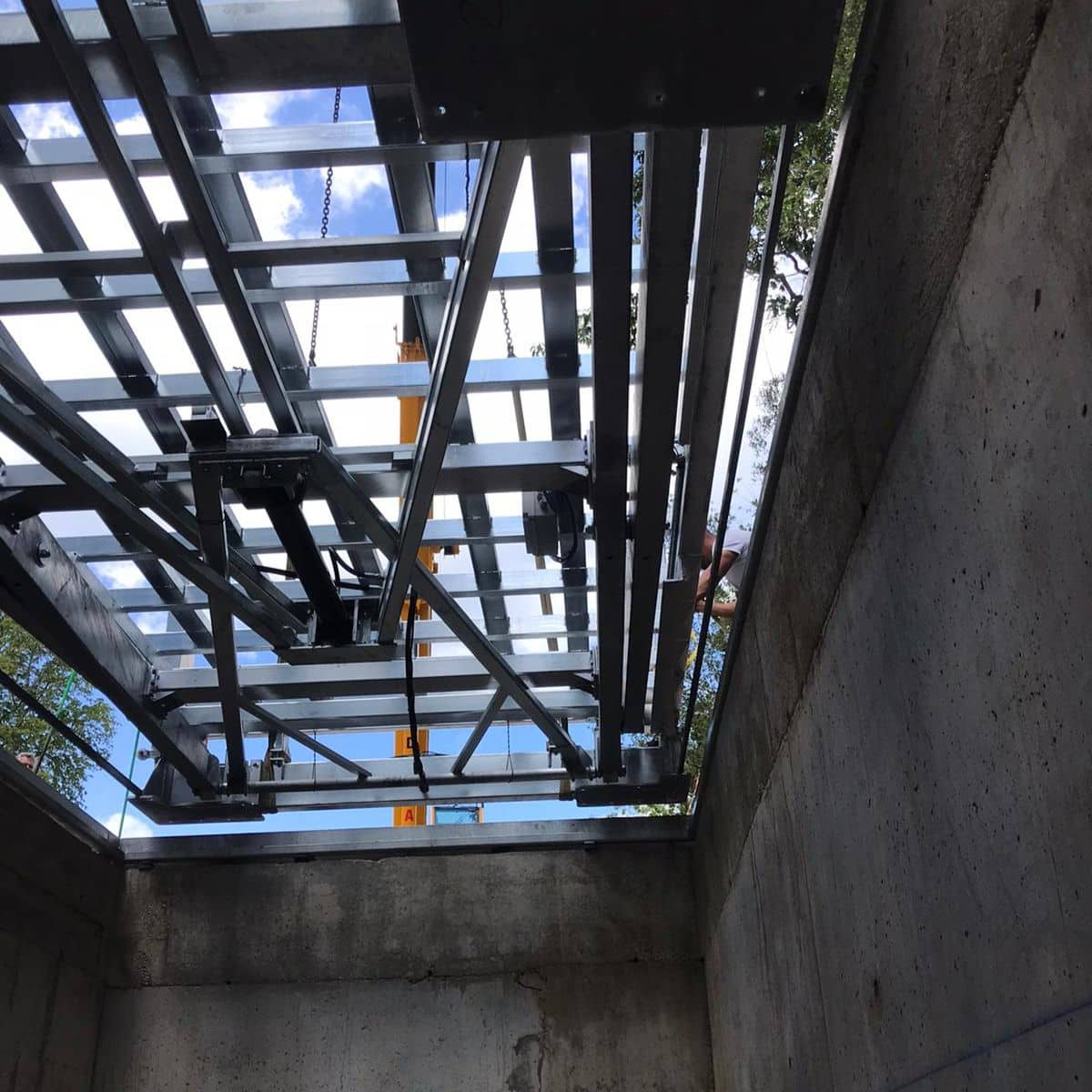 Installation parking enterré